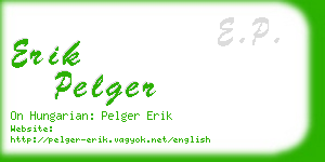 erik pelger business card